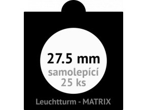 matrix cerne samolepici mincovni ramecky na mince prumer 27 5 mm baleni 25 ks 5x5 cm leuchtturm 345689 lighthouse