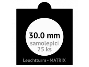 matrix cerne samolepici mincovni ramecky na mince prumer 30 mm baleni 25 ks 5x5 cm leuchtturm 345690 lighthouse