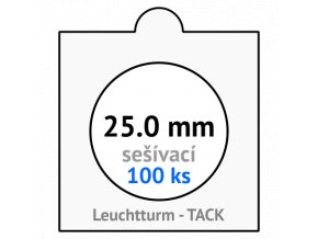 tack bile sesivaci mincovni ramecky na mince prumer 25 mm baleni 100 ks 5x5 cm leuchtturm 314207 lighthouse