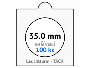 tack bile sesivaci mincovni ramecky na mince prumer 35 mm baleni 100 ks 5x5 cm leuchtturm 310100 lighthouse