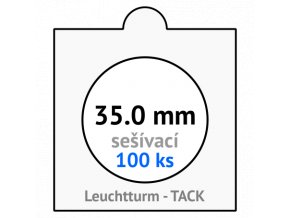 tack bile sesivaci mincovni ramecky na mince prumer 35 mm baleni 100 ks 5x5 cm leuchtturm 310100 lighthouse