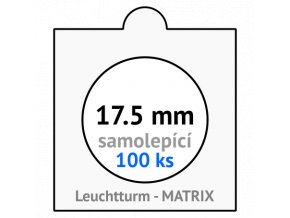 matrix bile samolepici mincovni ramecky na mince prumer 17 5 mm baleni 100 ks 5x5 cm leuchtturm 337834 lighthouse