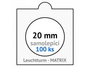 matrix bile samolepici mincovni ramecky na mince prumer 20 mm baleni 100 ks 5x5 cm leuchtturm 313727 lighthouse