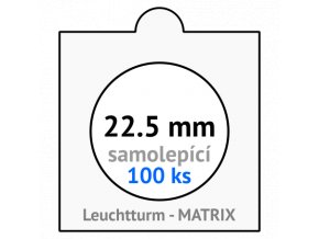 matrix bile samolepici mincovni ramecky na mince prumer 22 5 mm baleni 100 ks 5x5 cm leuchtturm 302360 lighthouse