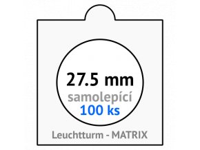 matrix bile samolepici mincovni ramecky na mince prumer 27 5 mm baleni 100 ks 5x5 cm leuchtturm 334039 lighthouse