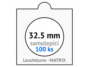 matrix bile samolepici mincovni ramecky na mince prumer 32 5 mm baleni 100 ks 5x5 cm leuchtturm 314616 lighthouse