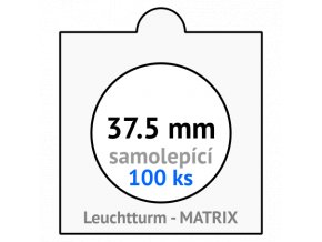 matrix bile samolepici mincovni ramecky na mince prumer 37 5 mm baleni 100 ks 5x5 cm leuchtturm 322557 lighthouse