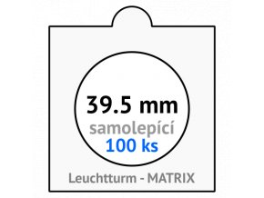 matrix bile samolepici mincovni ramecky na mince prumer 39 5 mm baleni 100 ks 5x5 cm leuchtturm 326607 lighthouse