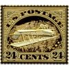 gold au inverted jenny znamka obracena jenny prevracena zlata plaketa mincovna kremica kb pavel karoly numismatikasova.cz