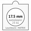matrix bile samolepici mincovni ramecky na mince prumer 17 5 mm baleni 25 ks 5x5 cm leuchtturm 311005 lighthouse