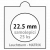 matrix bile samolepici mincovni ramecky na mince prumer 20 5 mm baleni 25 ks 5x5 cm leuchtturm 320198 lighthouse