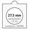 matrix bile samolepici mincovni ramecky na mince prumer 27 5 mm baleni 25 ks 5x5 cm leuchtturm 308858 lighthouse