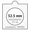 matrix bile samolepici mincovni ramecky na mince prumer 32 5 mm baleni 25 ks 5x5 cm leuchtturm 318128 lighthouse