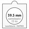 matrix bile samolepici mincovni ramecky na mince prumer 39 5 mm baleni 25 ks 5x5 cm leuchtturm 313135 lighthouse