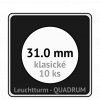 quadrum klasicke hranate kapsle 31 mm na mince ctvercove bublinky mincovni pouzdra 50x50 mm 10ks leuchtturm 323305 lighthouse