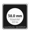 quadrum klasicke hranate kapsle 38 mm na mince ctvercove bublinky mincovni pouzdra 50x50 mm 10ks leuchtturm 330704 lighthouse