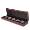 volterra 5 quadrum drevene mincovni etue na 5 minci krabicka pro 5ks minci kazeta na 5 ctvercovych kapsli quadrum 50x50mm leuchtturm 339051