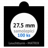matrix cerne samolepici mincovni ramecky na mince prumer 27 5 mm baleni 100 ks 5x5 cm leuchtturm 361064