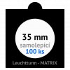 matrix cerne samolepici mincovni ramecky na mince prumer 35 mm baleni 100 ks 5x5 cm leuchtturm 361067