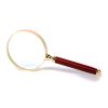 rosewood 80 luxusni rucni lupa s drevenou rukojeti 2x zvetseni sklenena cocka 80mm leuchtturm 343483 lighthouse