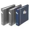 mincovni album numis modre kozenkove desky na mince bez kazety leuchtturm 337964 lighthouse