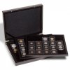 volterra trio de luxe quadrum drevena cerna kazeta na mince cerna etue krabicka pro 60 ctvercovych kapsli kartonove ramecky 50x50mm volne mince leuchtturm 347919 lighthouse