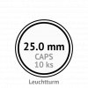 caps 25 mm kruhove kapsle na mince do 25mm mincovni bublinky kulate 10 ks leuchtturm 331675 lighthouse