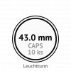 caps 43 mm kruhove kapsle na mince do 43mm mincovni bublinky kulate 10 ks leuchtturm 322622 lighthouse