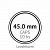 caps 45 mm kruhove kapsle na mince do 45mm mincovni bublinky kulate 10 ks leuchtturm 303660 lighthouse