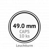 caps 49 mm kruhove kapsle na mince do 49mm mincovni bublinky kulate 10 ks leuchtturm 331281 lighthouse