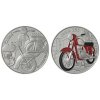2022 500 kc stribrna pametni mince cnb slavne dopravni prostredky mince motocykl jawa 250 proof