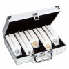uzamykatelny kufrik na mince quadrum 150 box na ctvercove mincovni kapsle a kartonove ramecky 50x50 mm kapacita 150ks kapsli nebo 650ks ramecku leuchtturm 347829