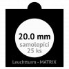 matrix cerne samolepici mincovni ramecky na mince 20mm prumer 20 mm baleni 25 ks 5x5 cm leuchtturm 345686 lighthouse