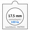 matrix bile samolepici mincovni ramecky na mince prumer 17 5 mm baleni 100 ks 5x5 cm leuchtturm 337834 lighthouse