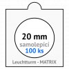 matrix bile samolepici mincovni ramecky na mince prumer 20 mm baleni 100 ks 5x5 cm leuchtturm 313727 lighthouse