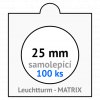matrix bile samolepici mincovni ramecky na mince prumer 25 mm baleni 100 ks 5x5 cm leuchtturm 321058 lighthouse