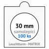 matrix bile samolepici mincovni ramecky na mince prumer 30 mm baleni 100 ks 5x5 cm leuchtturm 335303 lighthouse