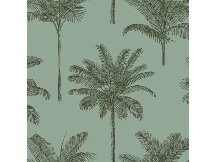 Tapeta Palm trees grayish green