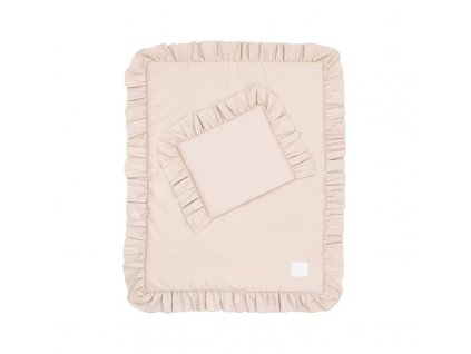 Povlečení NEWBORN s volánky Simply Glamour 50x65cm - béžová