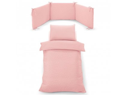Italbaby 4ks set do postýlky Muslin růžový