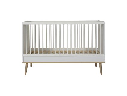 QUAX postýlka Flow White 140x70cm (2v1)