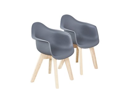 Quax dětská židle šedá (set 2ks)