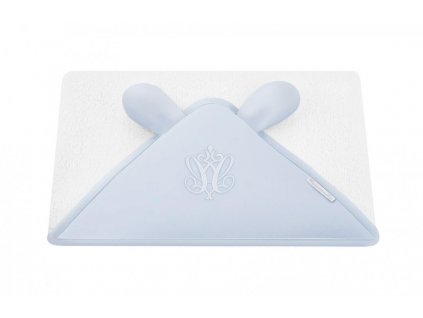 Caramella Baby blue froté osuška s oušky modrá