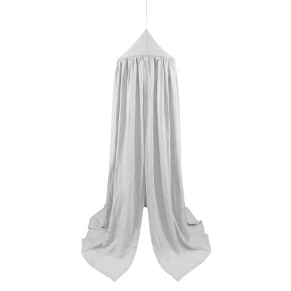 Ľanový baldachýn Pure Nature bledo šedý nunobaby.sk