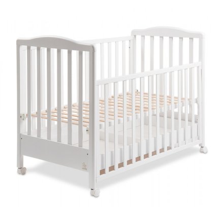 detská postieľka so spúšťacím bokom Flash biela nunobaby.sk