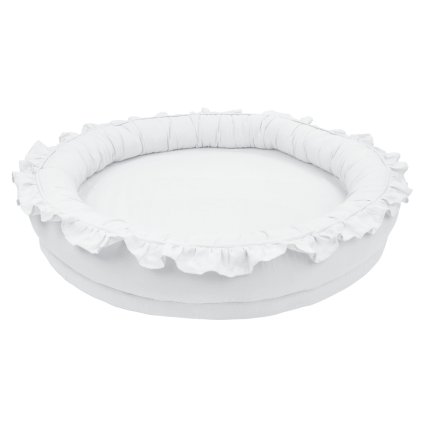 Ľanové hniezdo okrúhle Pure Nature Exclusive - biele nunobaby.sk