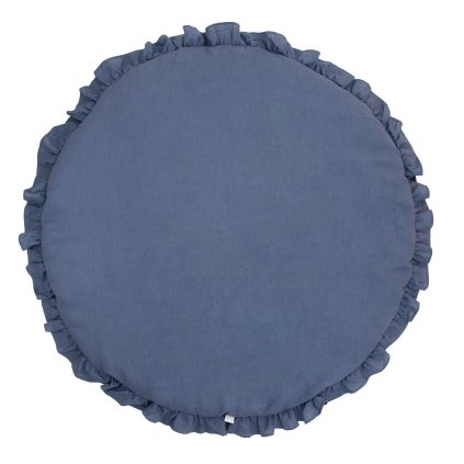 Ľanová hracia podložka s volánikmi Pure Nature Exclusive - modrá nunobaby.sk