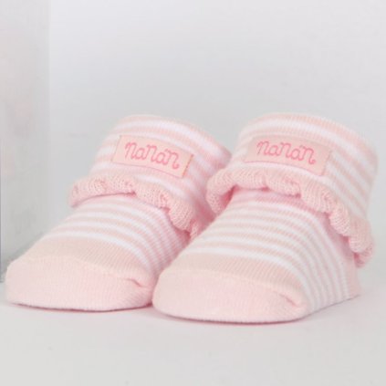 Nanán detské ponožky pásikavé ružové nunobaby.sk