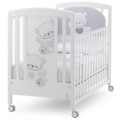 detská postieľka so spúšťacím bokom Baby Jolie šedá nunobaby.sk