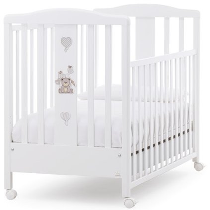 detská postieľka so spúšťacím bokom Kuku biela nunobaby.sk